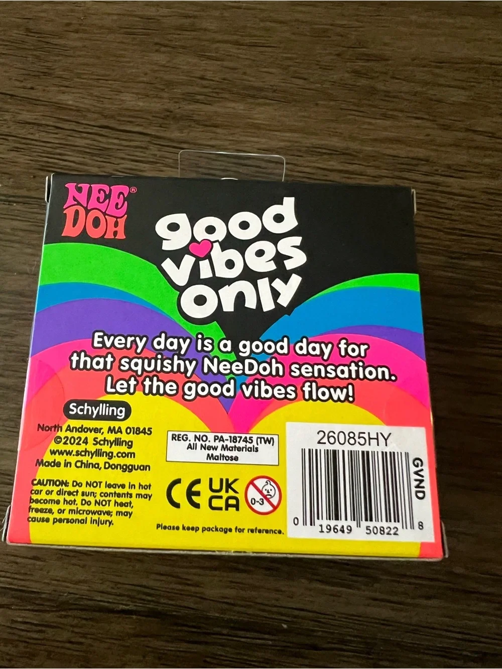 AUTHENTIC Schylling NeeDoh - BUNDLE (Good Vibes Only Hearts) (set of 3)
